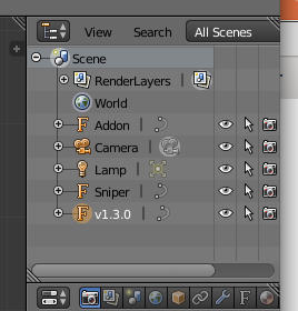 переименовать списо объектов в Blender 3D