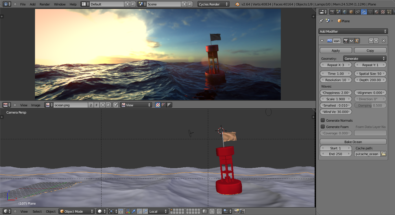 blender ocean simulation